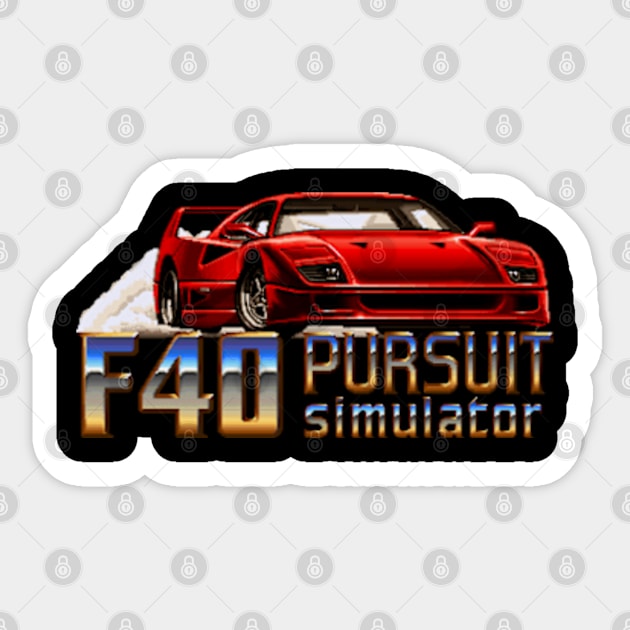 F40 Pursuit Simulator Sticker by iloveamiga